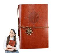 Eventerde Taccuino vintage - diario di lavoro in stile pirata, stile retrò, forniture scolastiche a scrittura fluida per uomini, donne e adolescenti, essenziali per la classe