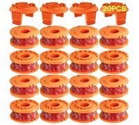 Eventronic 20 Pack Bobina per Decespugliatore Compatibile con Worx,Linea Tagliabordie Decespugliatore,WA0004.1/WA0010 Bobina di Filo per Tagliabordi Compatibile con Worx (16 Bobine + 4 Copertura)