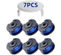 Eventronic 6 Pack Bobina per Decespugliatore Ryobi 18v 24v 40v, in Nylon, 2mm Bobina di Filo per Tagliabordi （6 Bobine Tagliaerba,1Copertura Bobina