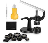 Eventronic Kit Pressa Orologiaio Professionale,Kit Cambio Batteria Orologio | Apri/Chiudi Cassa Posteriore Orologio, Attrezzi per Riparazione Orologi, Kit di Riparazione, Manuale di Istruzioni
