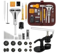 Eventronic 【Versione Combinata Kit Riparazione Orologi+Pressa Orologio Professionale, Attrezzi di Apertura Orologi, Kit Riparazione Orologio, Tool Kit orologiaio,12 Pezzi Cassa Posteriore Orologio