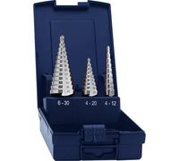Eventus by Exact 15332 HSS Kit punte a gradini 3 parti 4 - 12 mm, 4 - 20 mm, 4