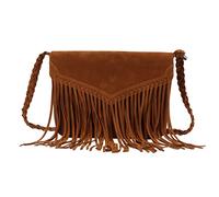 EVEOUT Borsa a Tracolla in Nappa e Velluto Smerigliato Moda con Frange - Borse a Spalla e a Mano