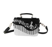EVEOUT Borsa a Tracolla Pianoforte Donna, Della Spalla Di Brevetto Del Piano Alla Moda Delle Signore, Messaggero Del Crossbody (Stile 5 Nero)