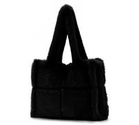 EVEOUT Borsa Tote Peluche per Donne,Elegante Borse a Spalla Colore Puro Soffice in Morbida Pelliccia Sintetica per Outfit Invernale