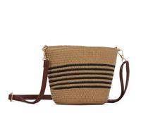 EVEOUT Mini Borsa a tracolla in Rafia Donna Ragazza Estate Boho Borsa da Spiaggia Carina Piccola Borse Paglia Intrecciata a Righe