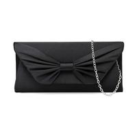 EVEOUT Pochette Clutch da Donna Raso Elegante Borsa a tracolla con fiocco Borsa da sposa per il matrimonio Festa Ballo studentesco