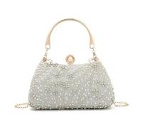 EVEOUT Pochette di Strass per Donne Elegante Borsa da Sposa in Perle Clutch da Sera con Catena Borsa a tracolla per Festa Matrimonio