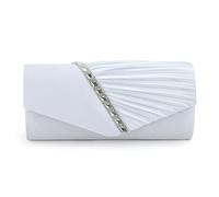 EVEOUT Pochette e Clutch Borsa da Donna Raso con Cristallo Borsa a tracolla Borsa da sposa per il matrimonio Festa Ballo studentesco