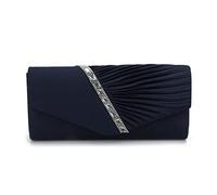EVEOUT Pochette e Clutch Borsa da Donna Raso con Cristallo Borsa a tracolla Borsa da sposa per il matrimonio Festa Ballo studentesco
