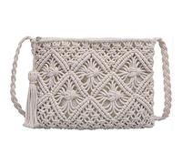 EVEOUT Pochette e Clutch da donna Borsa a tracolla in tessuto vintage Borsa tessuta a mano Borsa da spiaggia estiva