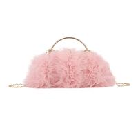 EVEOUT Pochette in Pizzo per Donne Elegante Borsa da Sposa in Pizzo Clutch da Sera con Catena Borsa a tracolla per Festa Matrimonio Ballo