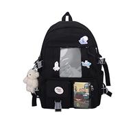 EVEOUT Zainetti per bambini con simpatica targhetta e spilla nylon grande Borse a zainetto Zaini Casual per ragazze Donna adolescenti zainetto multitasche