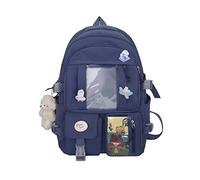 EVEOUT Zainetti per bambini con simpatica targhetta e spilla nylon grande Borse a zainetto Zaini Casual per ragazze Donna adolescenti zainetto multitasche