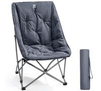 EVER ADVANCED Sedia da campeggio pieghevole di lusso, 6 cm, imbottita, portata 150 kg, dimensioni ridotte, schienale extra alto, sedia pieghevole portatile, per campeggio, giardino, balcone, picnic,