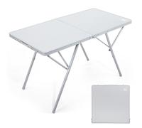 EVER ADVANCED Tavolo da camping pieghevole 120x60cm Tavolo pieghevole XL per 4-6 persone Tavolo pieghevole fino a 60kg con borsa da trasporto Struttura stabile per camping picnic giardino balcone