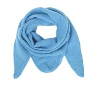 Ever Bloom Sciarpa da donna XXL, morbida, a triangolo, a forma di poncho, sciarpa triangolare, per donne e ragazze, lunga, morbida, tinta unita, 190 x 80 cm, Pavone Blu, 190*80