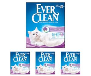 Ever Clean Lettiera Agglomerante Ever Clean alla Lavanda, 10.Litri, Profumata (Confezione da 4)