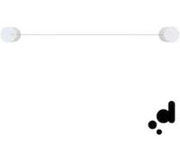 Porta Salviette da Parete composto da 2 cover in ottone e da un cavo inox dimensioni lunghezza max fino a 110 cm In acciaio inox Bianco Opaco bianco