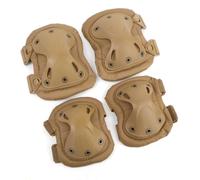 Ever Fairy Ginocchiere e gomitiere Combattimento tattico Militare, Imbottitura con scocca a X Rigida, Protezione Tattica Imbottita per la Sicurezza Durante Lo Sport (Khaki)