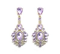 EVER FAITH Orecchini da donna in cristallo stile vintage art deco a goccia scintillanti strass orecchini matrimonio festa gioielli donna, Cristallo