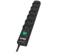 EVER OPTIMA 3M 6 SALIDAS AC 250 V NEGRO