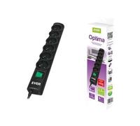 EVER Optima Surge Protector 6 Outlets 10 A Black 1,5 m T/LZ08-OPT015/000