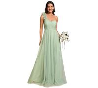 Ever-Pretty Abito Dmigella Donna Linea ad A Abiti Lunghi Donna da Cerimonia Menta Verde 42