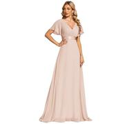 Ever-Pretty Vestiti da Cerimonia da Donna Alta Elasticità Scollo a V Linea ad A con Spacco Stile Impero