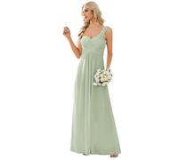 Ever-Pretty Vestito da Cerimonia Donna Una Spalla Chiffon Linea ad A Stile Impero Lungo Menta Verde 42