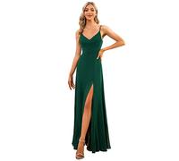 Ever-Pretty Vestito da Damigella Donna Elegante Tracolla Regolabile Senza Schienale con Spacco Chiffon Abito da Damigella ES0128B