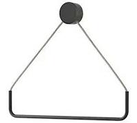 Ever Ring Porta Salviette Triangolare Nero Opaco Codice Prod: Evrgpsno