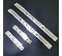 Ever TA 4 Pezzi Battitacco Auto per Maz-da CX-30 CX30 2017-2022, Inossidabile Antiscivolo AntiGraffio Soglia della Porta calciere Protezioni del Pedale dello Car Styling Accessorio