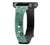 EverAct Cinturino sottile in silicone inciso floreale per Garmin Vivoactive 4S/Vivomove 3S/Venu 3S/Venu 2S, 18 mm, Soft Sport, impermeabile, per Garmin Forerunner 255s/255s Music/265S