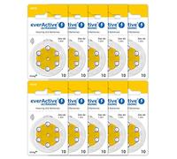 EverActive 10/PR70-60 batterie per auricolari, 10 pezzi, colore: Giallo