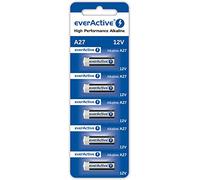 everActive A27,12 V, 25 mAh, batterie alcaline, 27 A, EL-812, MN27, G27A, LR27A, 5 pezzi, 1 blister