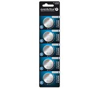 everActive Batteria al litio CR2450, 3 V, 5 batterie al litio, batteria più potente, durata di 10 anni, 5 pezzi, 1 blister