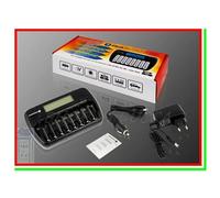 EVERACTIVE - Caricabatterie Per Pile Ricaricabili Nc-800 Lcd A 8 Posti X Aa Aaa Stilo Ministilo Ni-mh