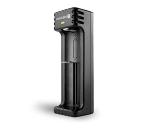 everActive Caricatore per 1 batteria agli ioni di litio come 18650, professionale, veloce, Micro USB, modello LC-100