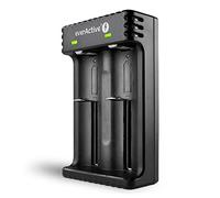 EVERACTIVE Caricatore per 2 batterie agli ioni di litio come 18650, professionale, veloce, Micro USB, modello LC-200, Nero