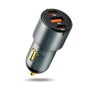 everActive CC-40Q - Caricatore da auto da 60 W, 2 x USB-C Power Delivery & USB-A QC 3.0, per smartphone, tablet e laptop, caricabatterie rapido per 3 dispositivi, 12-24 V