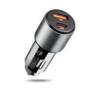 everActive CC-60Q - Caricatore da auto da 83 W, USB-C Power Delivery & USB-A QC 3.0, convertitore boost, caricabatterie rapido per smartphone, tablet e laptop, 12-24 V