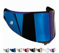 Everalo Visiera Casco Compatibile con Agv Corsa - Corsa R - Pista - Pista Gp - Pista Gpr - Pista Gp RR - Gt Veloce - Veloce S - Race 3 Pinlock e TearOff Ready (Blu)