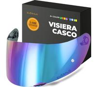Everalo Visiera Compatibile con Agv K1 - K1s - K3sv - K5 - K5s - S4sv - Horizon - Skyline - Strada - Stealth sv - Compact - GT-2 (Iridium Cromo)