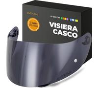 Everalo Visiera Compatibile con Agv K1 - K1s - K3sv - K5 - K5s - S4sv - Horizon - Skyline - Strada - Stealth sv - Compact - GT-2 - Visiera Casco Pinlock Ready (Dark Fume')