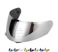Everalo Visiera Compatibile con HJC I90 - I91 - HJ33 - Visiere Casco Pinlock Ready (Argento Cromo)
