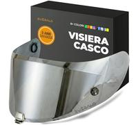 Everalo Visiera Compatibile con HJC RPHA 70, RPHA 11 - HJ26 - HJ-26ST - Visiere Casco Pinlock e Tear-Off Ready (Argento Cromo)