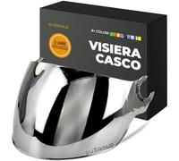 Everalo Visiera Compatibile con LS2 OF562 Airflow 1 - OF558 Sphere - Sphere Lux - Sphere Lux II - Visiere Casco Jet (Argento Cromo)