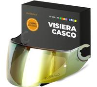 Everalo Visiera Compatibile con Shark Spartan - Spartan 1.2 - Skwal - Skwal 2 - D Skwal - D Skwal 2 - Vz160 - Vz165 - Visere Casco Pinlock Ready (Oro Cromo)