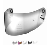 Everalo Visiera Compatibile con Shoei Xr1000 - Cx1v - Multitec - Raid 2 - X Spirit 1 - Visiera Shoei Cx1v Compatibile - Pinlock Ready (Argento Cromo)